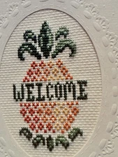 Needle Magic Inc. Stitch A Card Counted Cross Stitch Kit Pineapple Welcome 4"x6”
