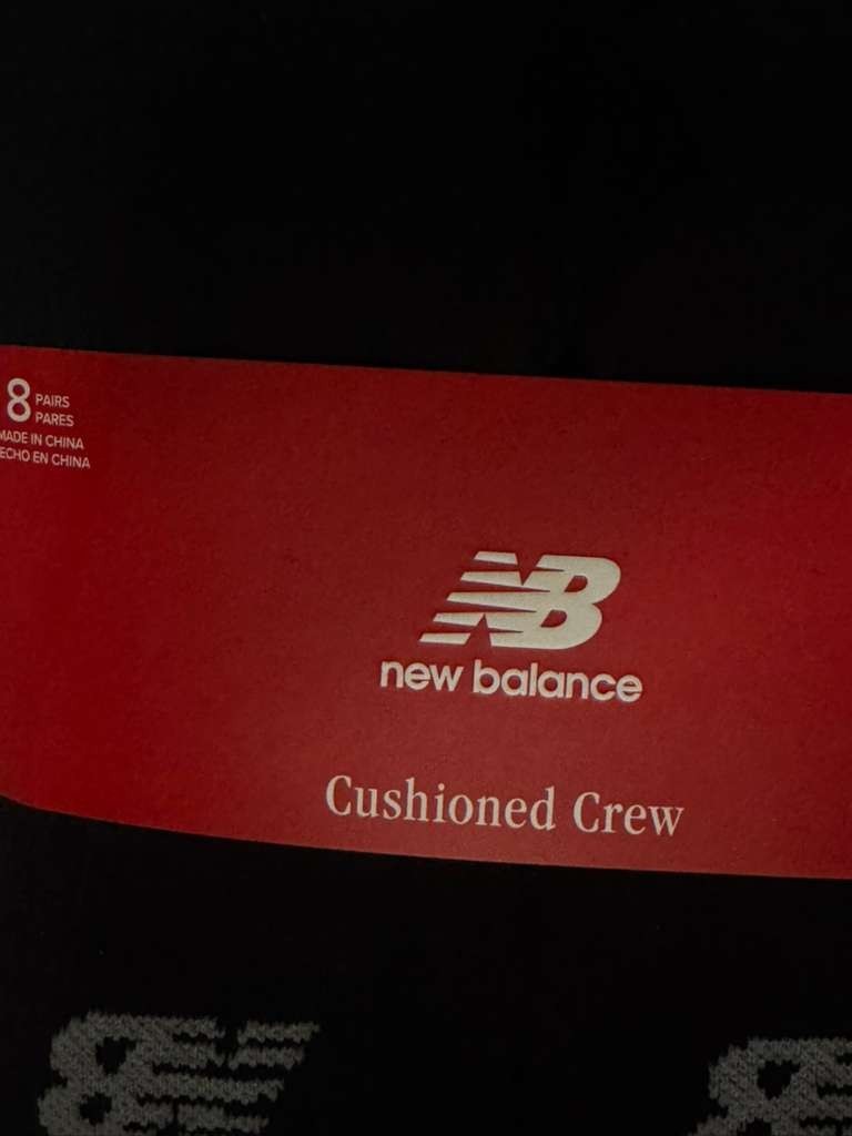 New Balance Mens Active Cushion socks Arch support SZ 8-12.6 8 Pack  Black thumbnail 3