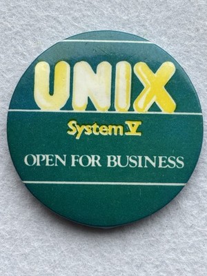   Button UNiX System V Omnicom Journal Ericsson Werbung Telekom 90er 4 cm