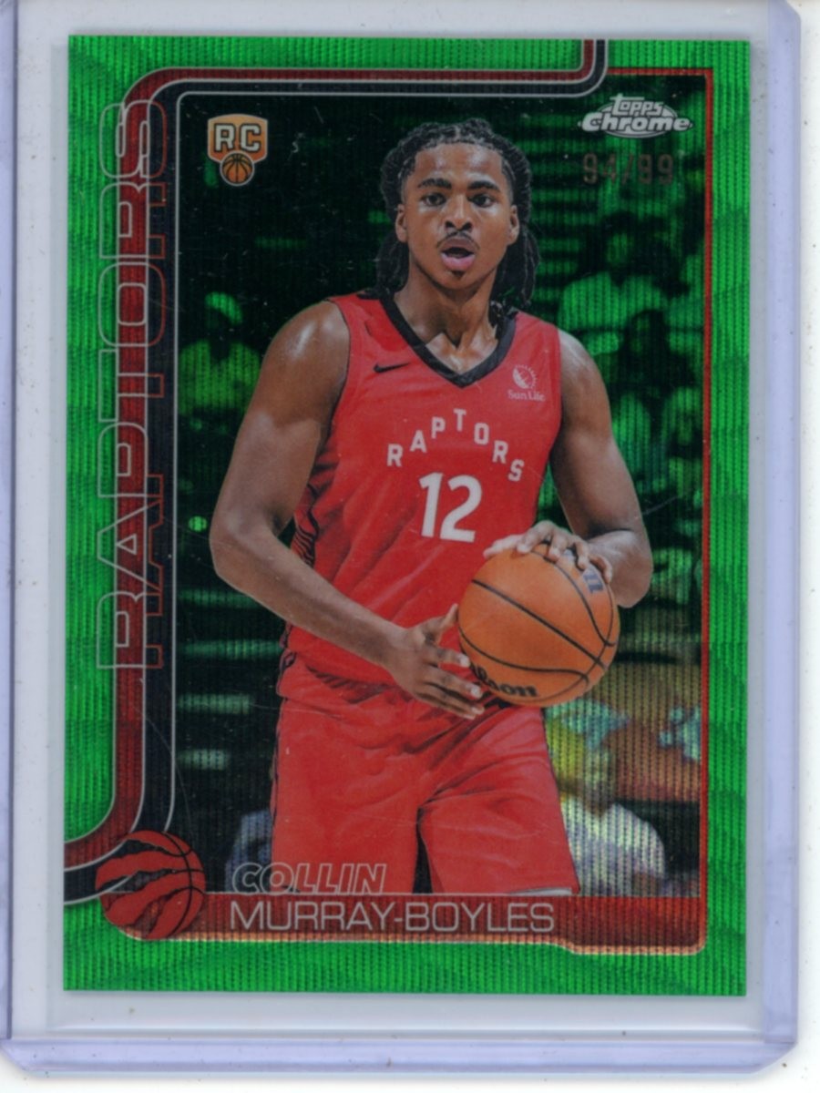 2025-26 Topps Chrome Collin Murray-Boyles /99 Green Wave Refractor #259 Rookie