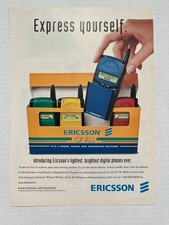 1998 VTG Ericsson CF 768 Cell Phone Technology Magazine Ad - Free Shipping