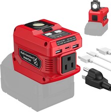 220W Azocek Power Inverter Compatible with Milwaukee 18V Battery, DC 18V to AC 1
