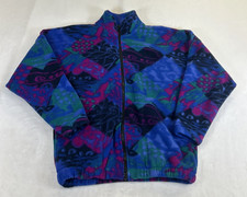 Vintage 90s Kenyon Polartec Medium Blue/Purple/Green Aztec Fleece Jacket Charity