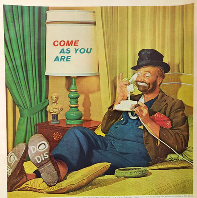 Freddie Freeloader Hobo Clown Sands Las Vegas Vtg 1962 Magazine Print Ad