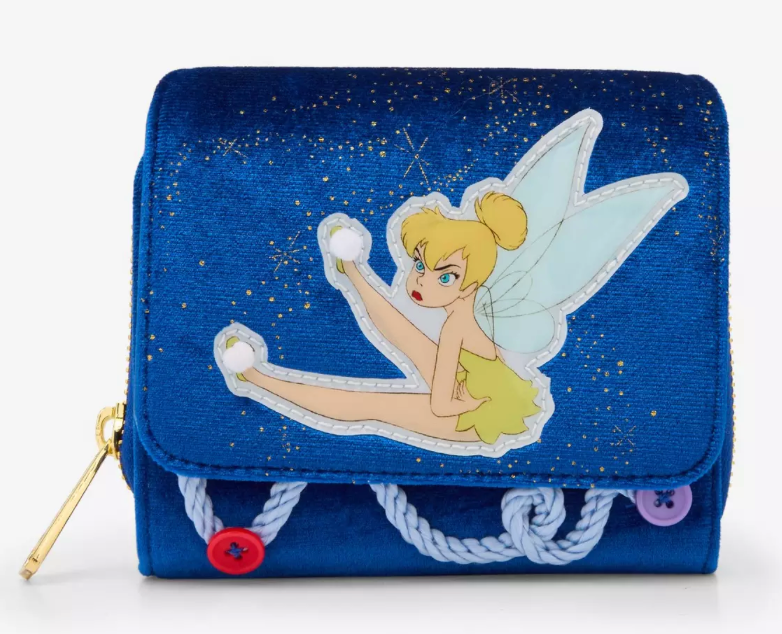 Loungefly Disney Peter Pan Tinkerbell Buttons Velvet Light  display picture 3
