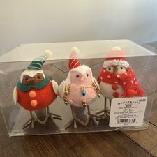 Target Mini Featherly Friends 2023 Set of 3 Birds Wondershop Christmas Birds