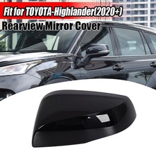 Left Side Gloss Black Door Mirror Cover Cap For Toyota Highlander RAV4 2020-2026