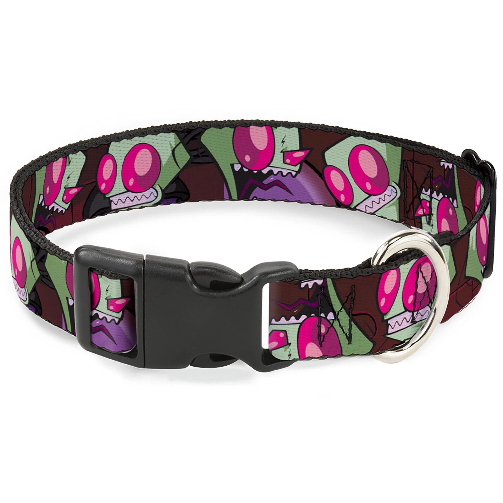 Plastic Clip Collar Invader Zim Close-Up Poses Reds Medium 11-16.5" (US IMPORT)