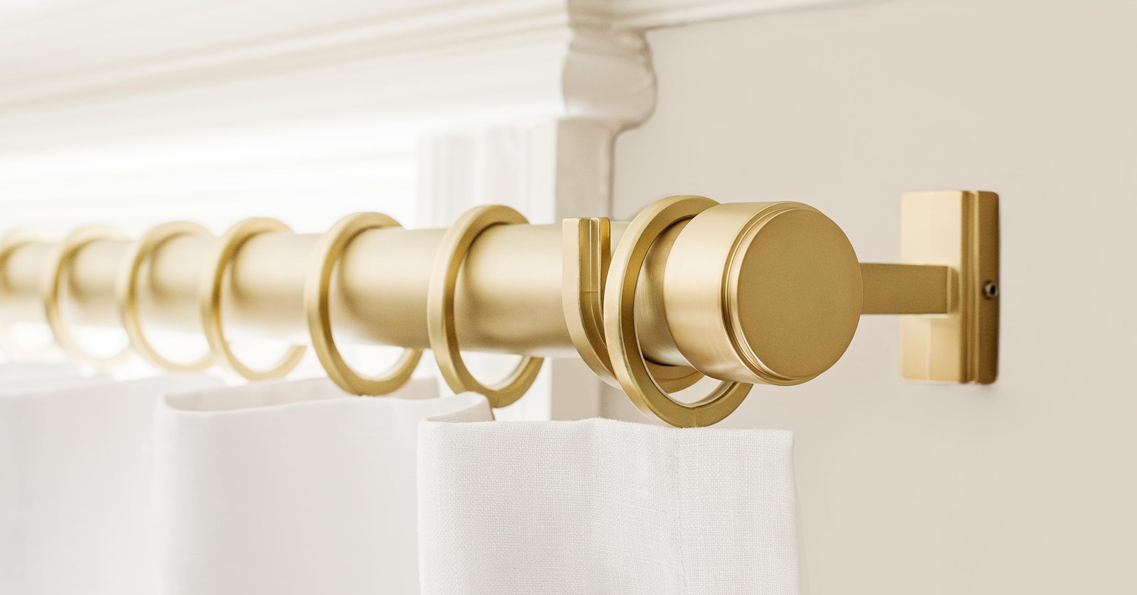 BlastHome® Non-Adjustable Luxury Curtain Rods for Windows, 1 ¼”