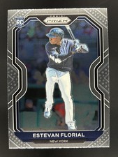 2021 Panini Prizm Estevan Florial #85 BASEBALL CARD Rookie New York Yankees RC. rookie card picture
