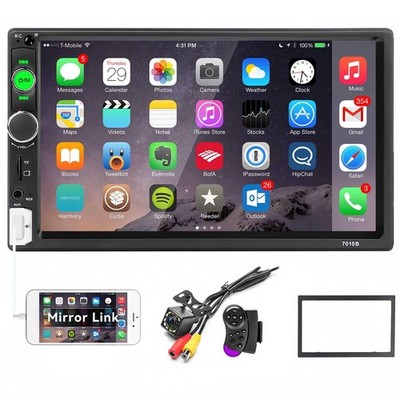 Double Din Car Stereo 7 Inch Touch Screen MP5 Bluetooth USB FM Backup Camera
