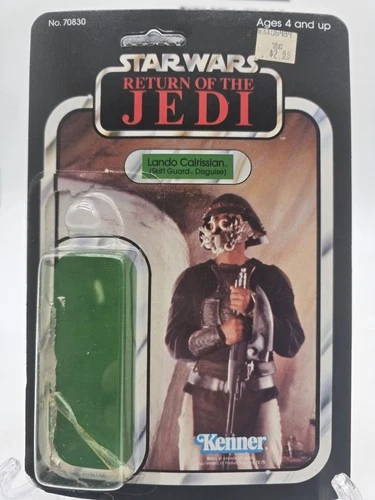 1983 Star Wars ROTJ LANDO SKIFF GUARD CardBack W/Attached Bubble ONLY Unpunched