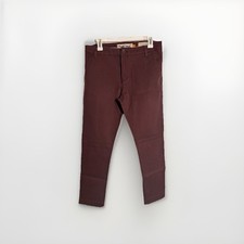Tailor Vintage Slim Fit Pants 31x30 Mens Burgundy Comfort Stretch Casual