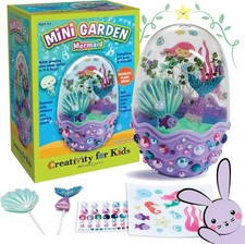 Creativity for Kids Mermaid Terrarium Kit, Mini Garden Craft Toy Ages 6 Gifts