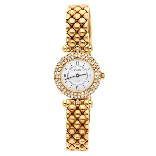 Van Cleef & Arpels Paris Classique 18K Gold Diamond Bezel Ladies Watch