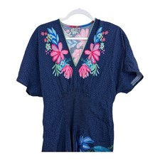 Anthropologie blank London Midi Dress Tatiana Kaftan Smocked Sz OS One Size