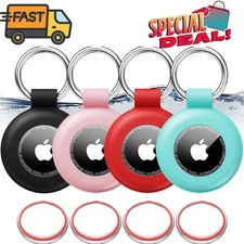 4 Pack AirTag Holder AirTag Case Keychain Air Tag Holder, Waterproof Silicone🎊
