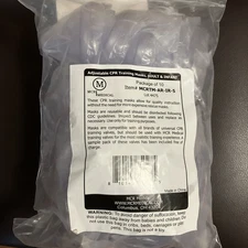 MCR MEDICAL Combo Pack of CPR Training Masks, 5 Adult & 5 Infant w/ Valves #4475