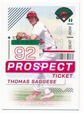 THOMAS SAGGESE 2024 PANINI PROSPECT TICKET #61 BASEBALL MINT