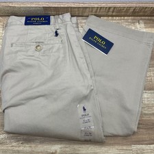 Polo Ralph Lauren Mens Classic Fit Chino Pants Khaki Tan Cotton Twill 32x30 NEW