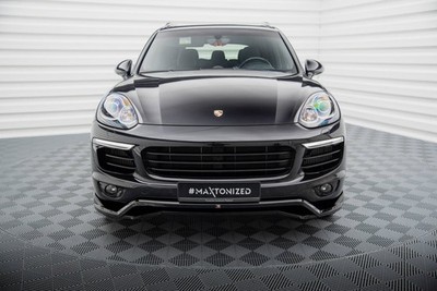 Street+ Spoilerlippe Front Ansatz passend für Porsche Cayenne Mk2 FL schwarz Hoc