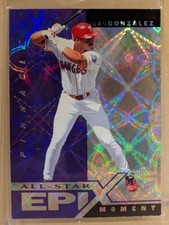 1998 Pinnacle Plus All-Star EPIX MOMENT PURPLE #2 Juan Gonzalez RARE INSERT