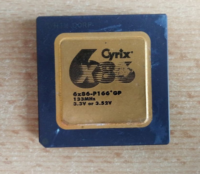 Cyrix 6x86-P166+GP 133MHz CPU PC-Prozessor Sockel: 5/7 Vintage Keramik Gold 