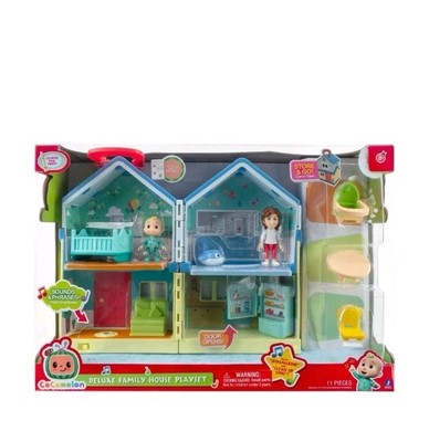 Cocomelon Deluxe Family House Playset 11 Pieces Sounds & Phrases Fun Learning