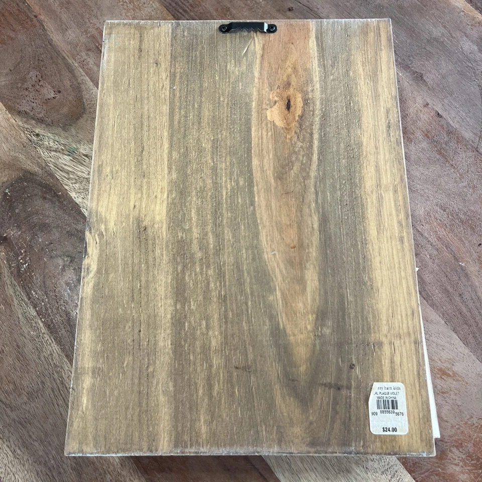 4 PC Pottery Barn Kids Wooden Flower Decor  13” x 9.25” - Image 3 of 4