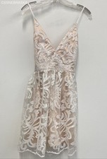 Lulus Beige Sweetest Celebrations Sequin Skater Mini Dress - Size M