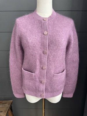 Paris Atelier & Other Stories Lavender Mohair Wool Blend Cardigan Sweater Medium