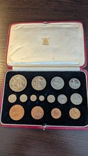 1937 Specimen Coin Set 15 Piece Including Maundy Money Original Box