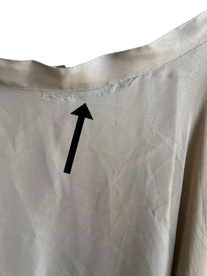 VINTAGE JOVANI 12  BEIGE MAXI SKIRT 100%SILK SPECIAL EVENT PARTY WEDDING READ - Image 4 of 4