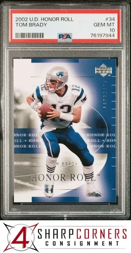 2002 UPPER DECK HONOR ROLL #34 TOM BRADY PATRIOTS PSA 10