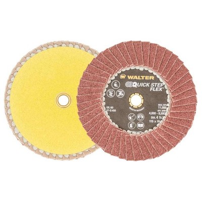 Walter 07Q456 4-1/2x7/8 Quick-Step Flex Flexible Flap Disc 60 Grit 10 pack