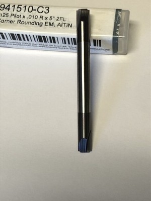 .010'' Radius 2 Flute AlTiN Coated Double End Carbide Corner Rounding End Mill