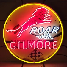 Gilmore Gasoline Neon Sign with Silkscreen Backing 5GSGIL w/ FREE Shipping 