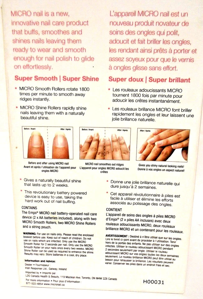 Emjoi Micro Pulidor de Uñas Eléctrico Naturalmente Brillante Uñas en Segundos Envío Gratis Foto 4 de 4