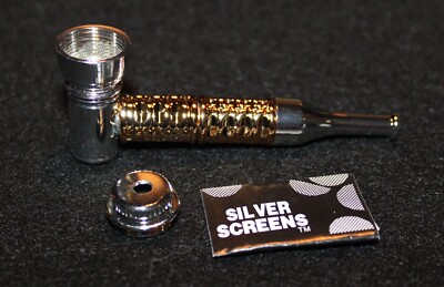 GOLD BARREL Smoking Pipe w/Lid Tobacco Pipe MOSTLY METAL Pipes
