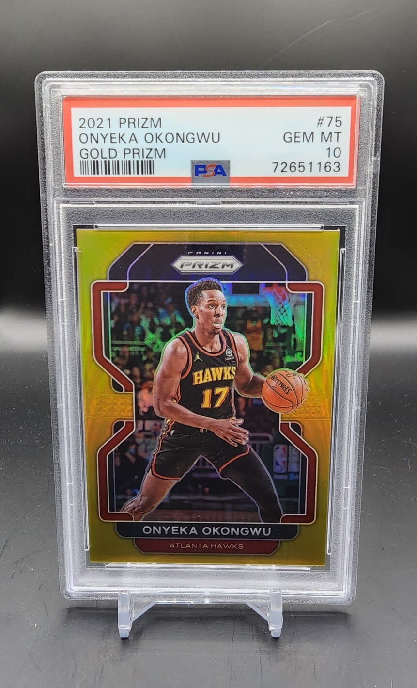 Onyeka Okongwu 2021-22 Panini Prizm Gold /10 PSA 10 Atlanta Hawks