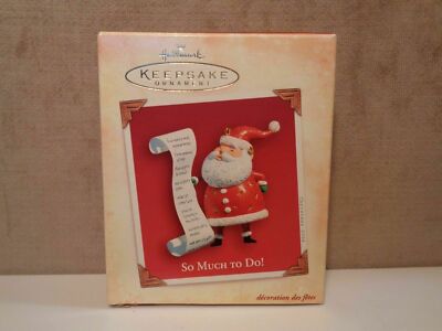 Hallmark Keepsake  ''So Much to Do!'' 2004 Christmas Ornament WITH Card  (CB1503) 