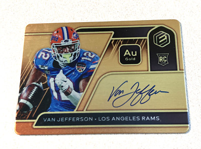 2020 Panini Elements RC Gold Auto #145 Van Jefferson Rams 20/79 See Note