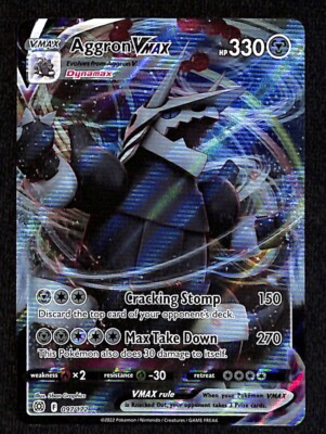 aggron pokemon card vmax V & 097/172 Brilliant Stars [3MM] Max Take Down (270) This Pokemon does 30 damage to itself Karta Pokemon TCG Aggron VMAX