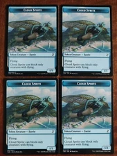 4 x Cloud Sprite Tokens ~ Time Spiral Remastered ~ Mtg Pack Fresh