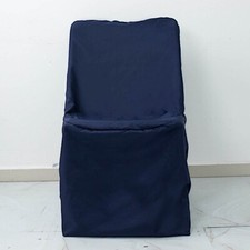 25 Navy Blue LIFETIME FOLDING CHAIR COVERS Wedding Banquet Decorations