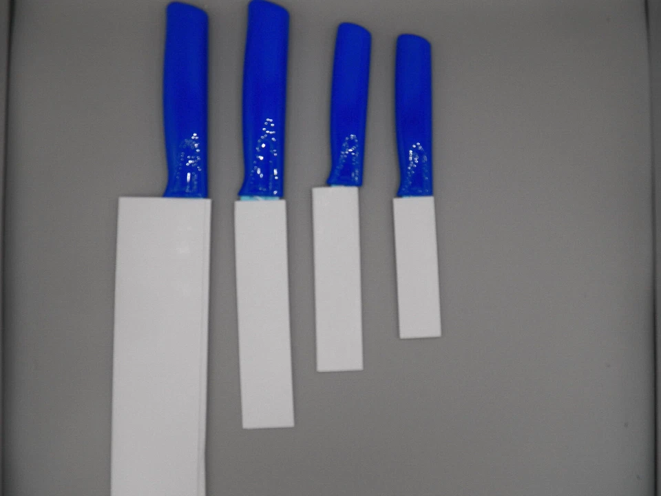 Kuhn Rikon Juego de cubiertos antiadherentes de 4 piezas y soporte para cuchillos (diseño azul cachemir) Foto 3 de 4