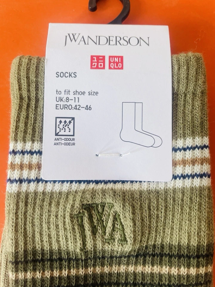 Rare NEW High Quality Adults Men's Official Uniqlo x JW ANDERSON Olive Socks - Image 2 of 4