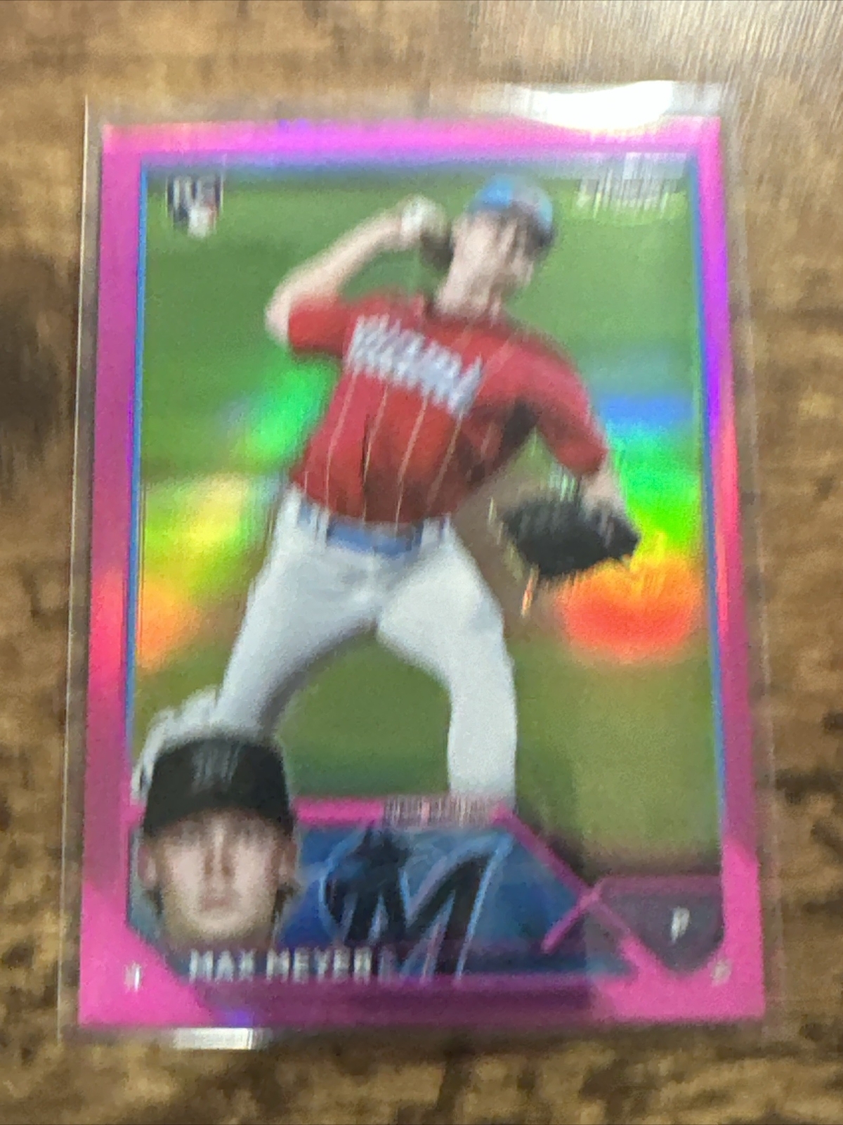 2023 Topps Chrome Max Meyer Pink Refractor RC #104 Marlins