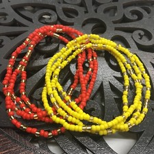 2 PC Handcrafted Waist Beads Jewelry African Bohemia Bracelets Anklet New 4169