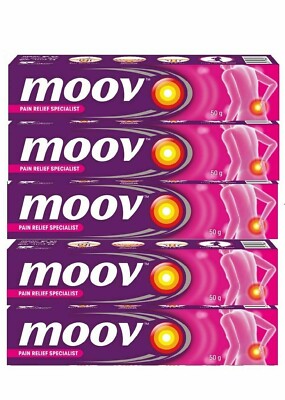 Pack of 5X 50g Moov Fast Pain Relief Cream With Nilgiri Oil Ayurvedic Ointment